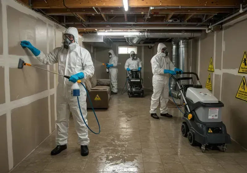 Basement Moisture Removal and Structural Drying process in Meadowood, PA